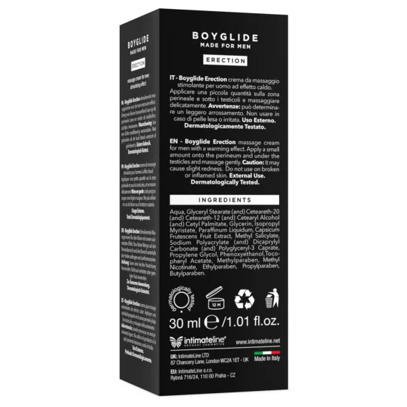 Intimateline Boyglide Erection - crème intime stimulante (30 ml)