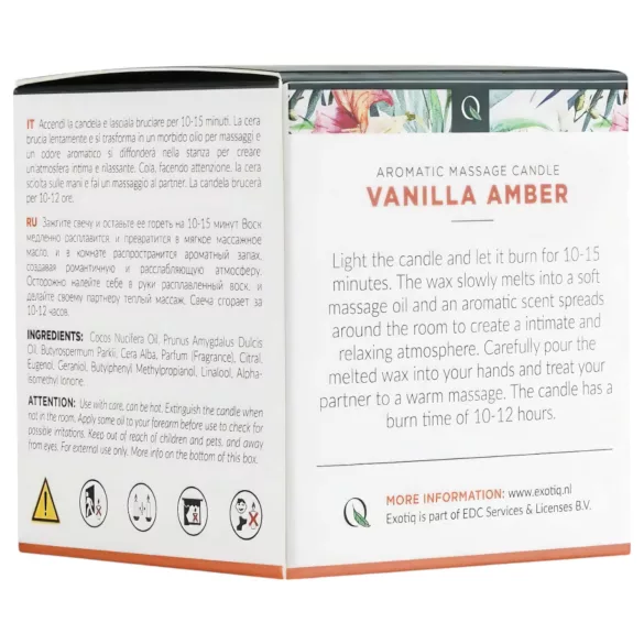 Exotiq - bougie de massage - vanille ambre - 60g