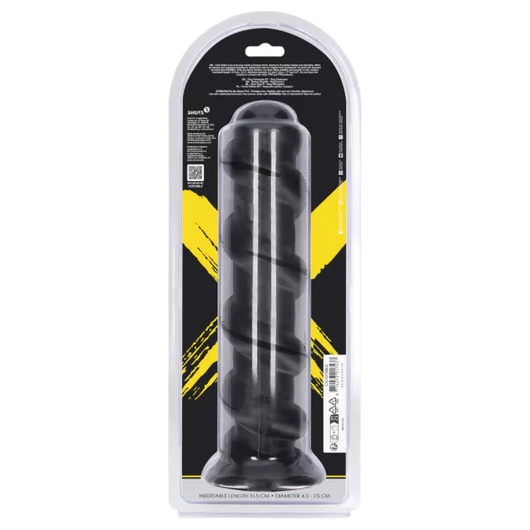 Ouch! Hole Driller - plug anal géant (noir) - 31,5 cm