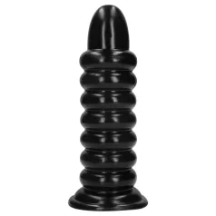 Ouch! Spiral Force - plug anal torsadé (noir) - 23,5 cm