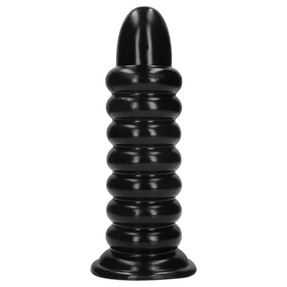 Ouch! Spiral Force - plug anal torsadé (noir) - 23,5 cm