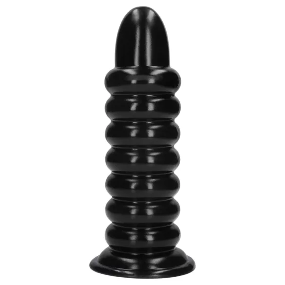 Ouch! Spiral Force - plug anal torsadé (noir) - 23,5 cm