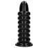 Ouch! Spiral Force - plug anal torsadé (noir) - 23,5 cm