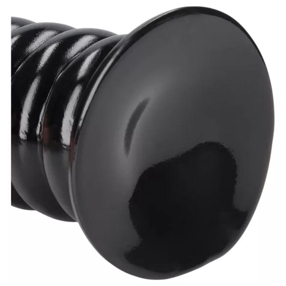 Ouch! Spiral Force - plug anal torsadé (noir) - 23,5 cm