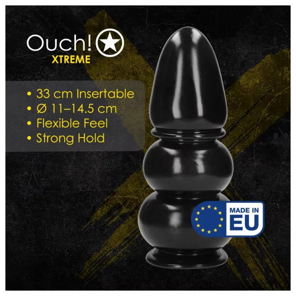 Ouch! Ultra Collosus - plug anal extra large (noir) - 33 cm