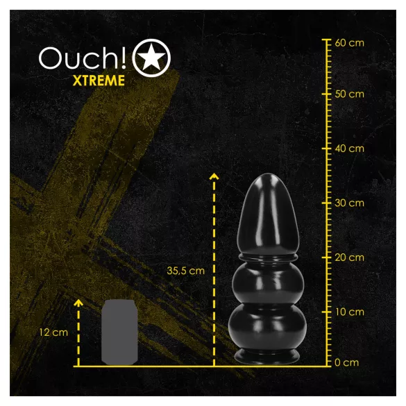 Ouch! Ultra Collosus - plug anal extra large (noir) - 33 cm