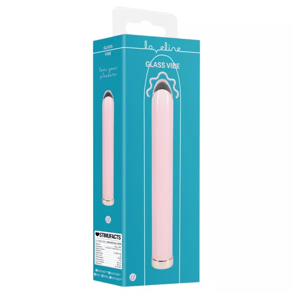 Loveline - vibromasseur en verre droit (rose)