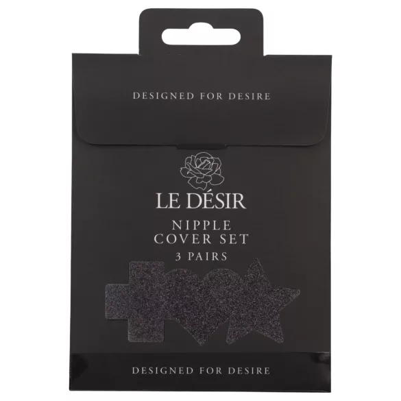 Le Désir - set de cache-tétons - 3 paires - noir