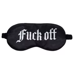   Ouch! - Masque de sommeil en satin noir avec inscription « Fuck Off »