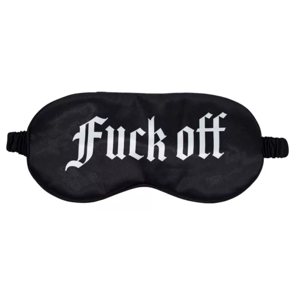 Ouch! - Masque de sommeil en satin noir avec inscription « Fuck Off »
