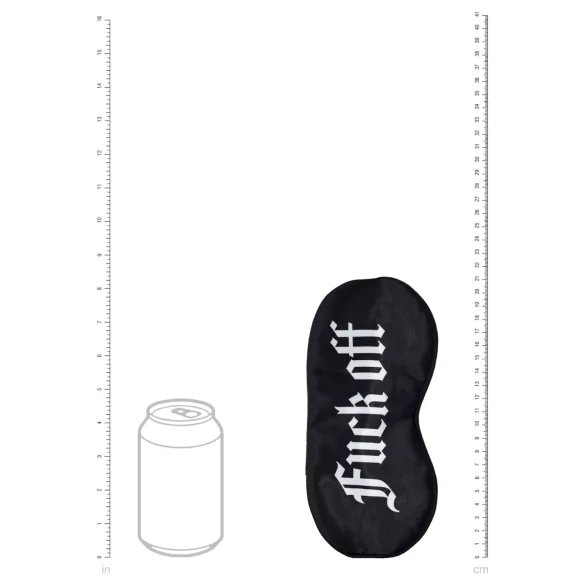 Ouch! - Masque de sommeil en satin noir avec inscription « Fuck Off »