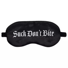   Ouch! - Masque pour les yeux en satin noir « Suck Don't Bite »
