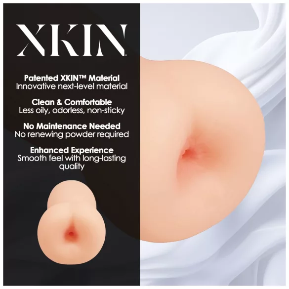 XKIN - masturbateur vagin/fessier réaliste - M (couleur chair)