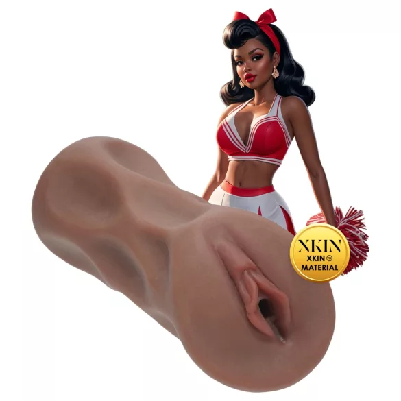 XMIX Cheerleader Cherry - masturbateur vagin réaliste (peau foncée naturelle)