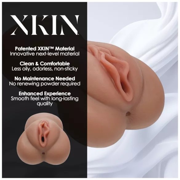 XKIN - vagin artificiel réaliste - taille L (teint naturel foncé)