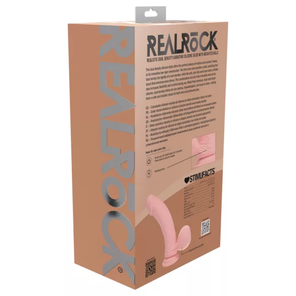 RealRock - vibromasseur réaliste à double densité (couleur chair) - 20 cm