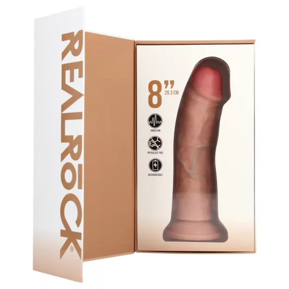 RealRock - gode vibrant ventouse - réaliste chair 20,5cm