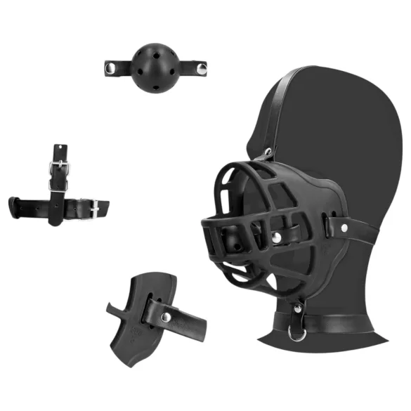 Ouch! - bâillon bouche avec mors intégré - noir