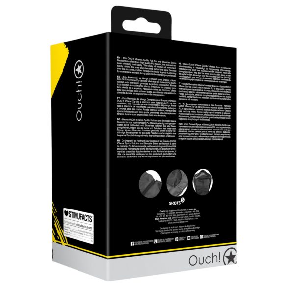 Ouch! - attache bras derrière dos - cuir synthétique noir