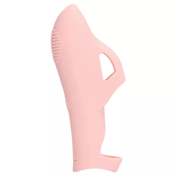 Loveline - vibromasseur doigt nervuré - silicone rose
