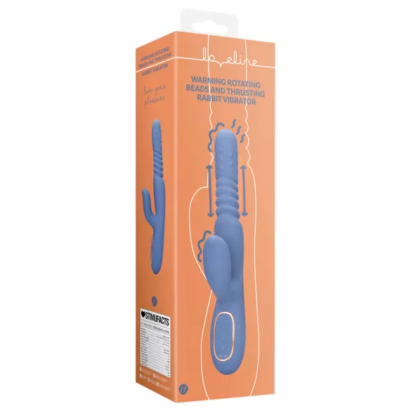 Loveline - vibrateur à poussées chauffant (bleu)