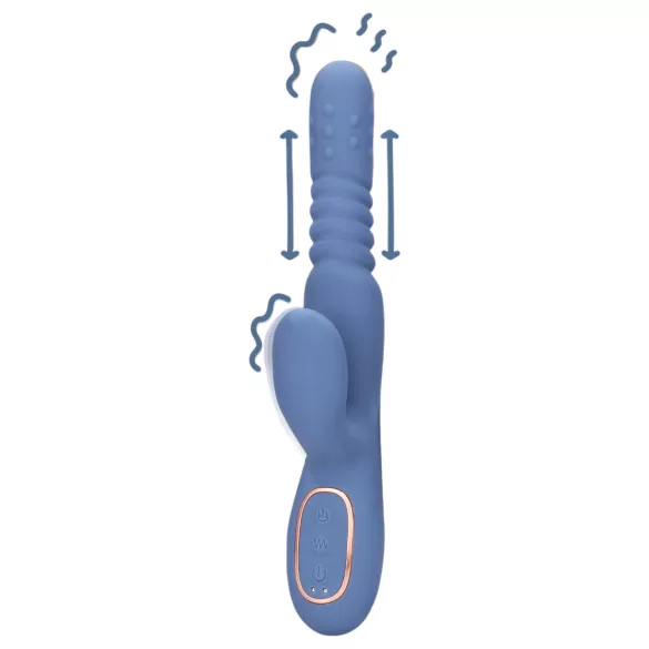 Loveline - vibrateur à poussées chauffant (bleu)