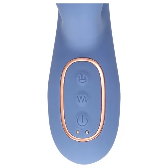 Loveline - vibrateur à poussées chauffant (bleu)