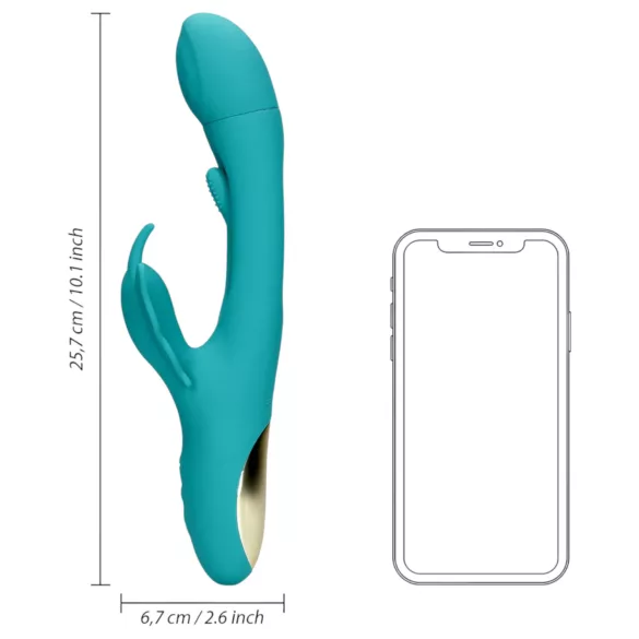 Loveline - vibromasseur papillon à langue - silicone turquoise