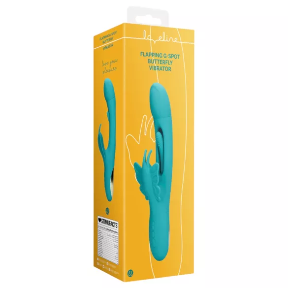 Loveline - vibromasseur papillon à langue - silicone turquoise