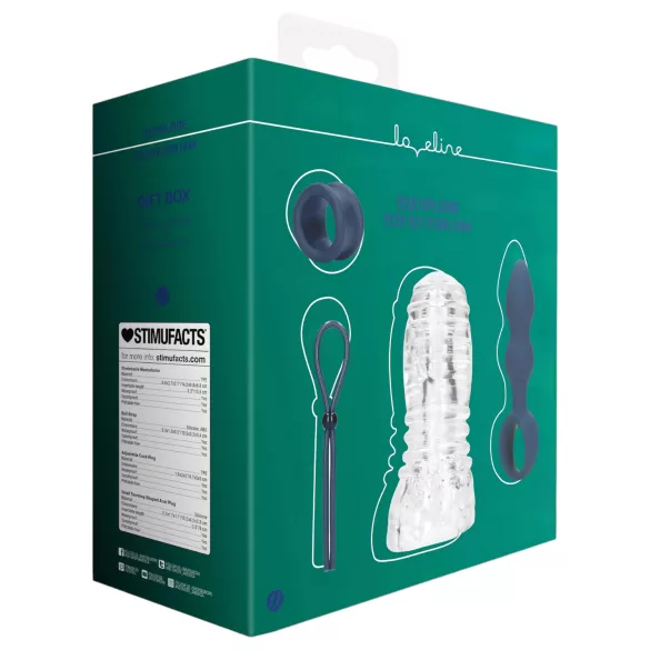 Loveline (S)explore - coffret sextoys pour homme - bleu