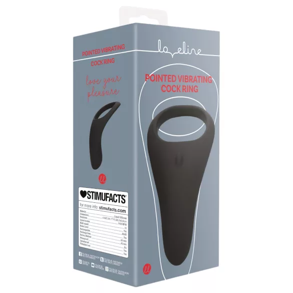 Loveline - anneau pénis et testicules vibrant rechargeable - silicone noir