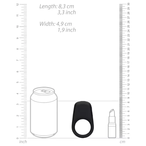 Loveline - anneau pénien vibrant rechargeable - silicone noir