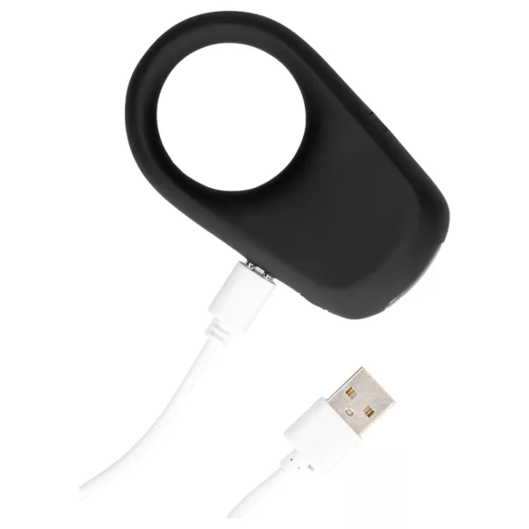 Loveline - anneau pénien vibrant rechargeable - silicone noir