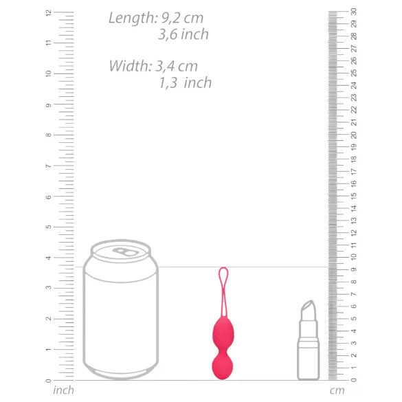 Loveline - boule de geisha vibrante rainurée - silicone rose