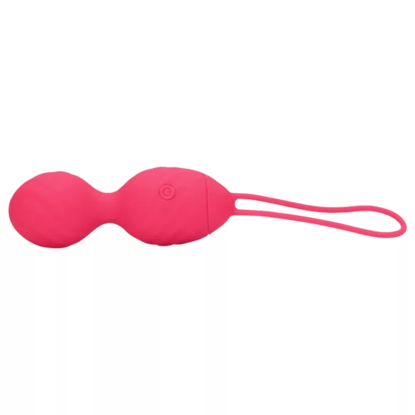 Loveline - boule de geisha vibrante rainurée - silicone rose