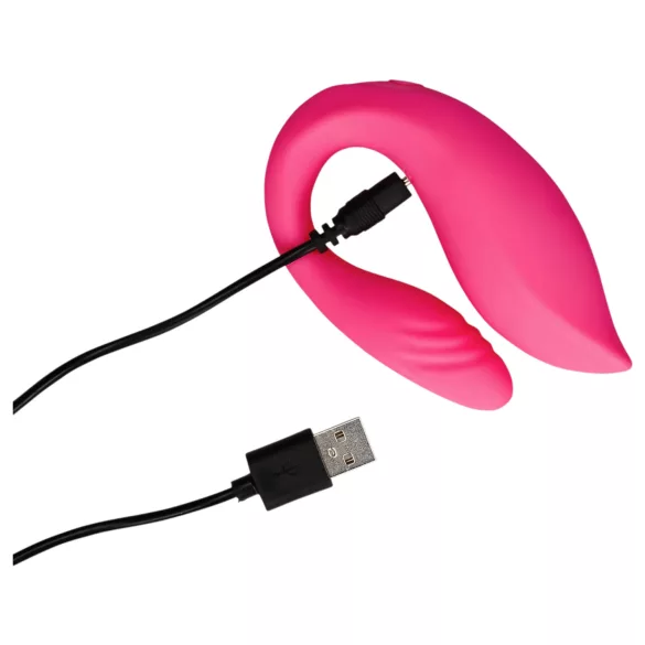 Loveline - vibromasseur couple télécommandé sans fil rechargeable - rose