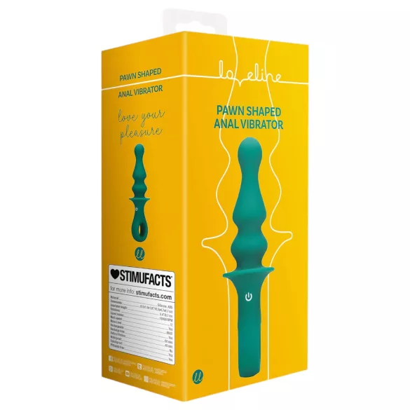 Loveline - plug anal vibrant rechargeable à billes - silicone vert