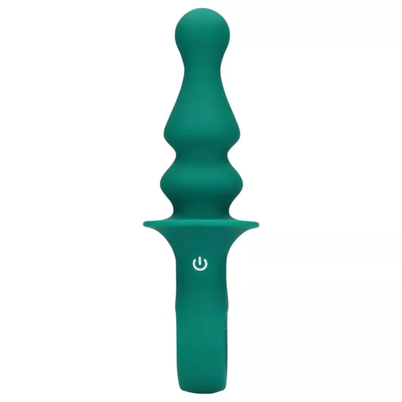 Loveline - plug anal vibrant rechargeable à billes - silicone vert