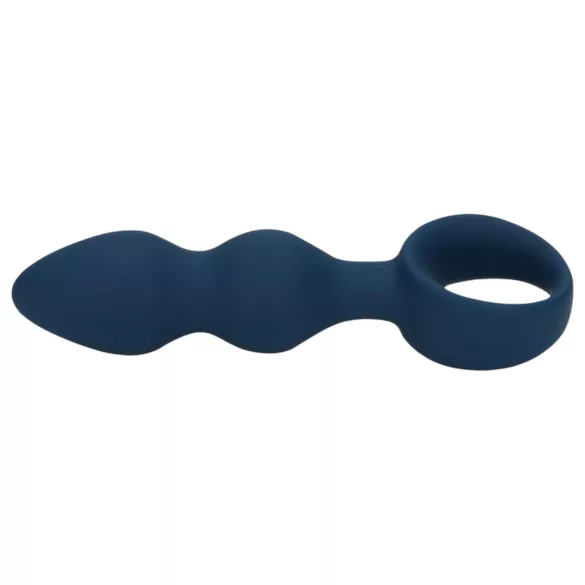 Loveline - gode ceinture anale avec anneau - taille moyenne - bleu