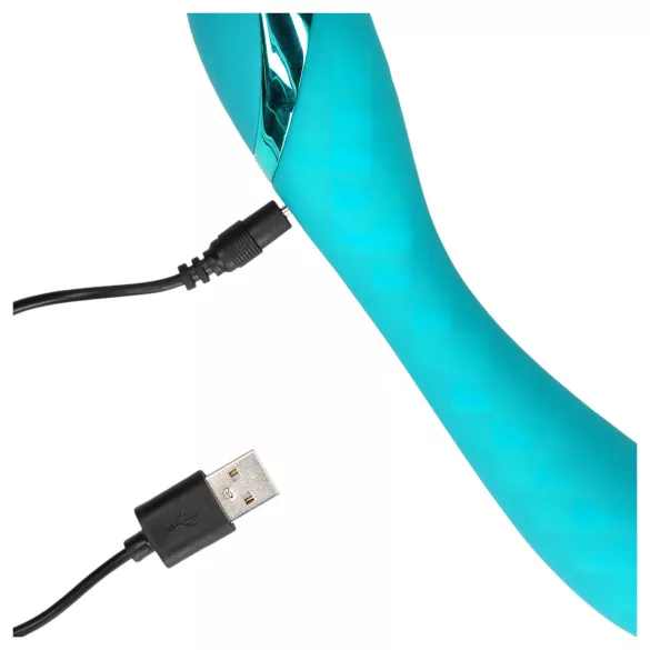 Loveline - Vibromasseur point G rechargeable - silicone turquoise
