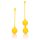 Loveline - ensemble de boules geisha en silicone - 2 pièces (jaune)