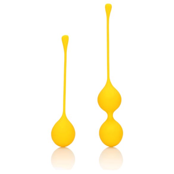 Loveline - ensemble de boules geisha en silicone - 2 pièces (jaune)
