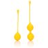 Loveline - ensemble de boules geisha en silicone - 2 pièces (jaune)