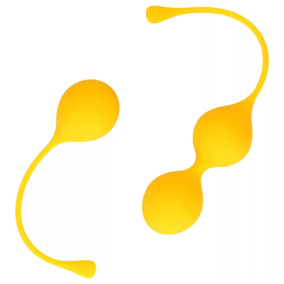 Loveline - boules de geisha silicone - 2 pièces - jaune