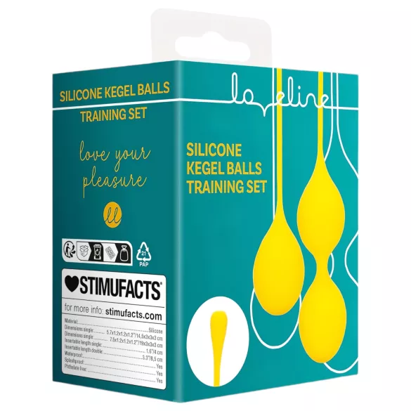 Loveline - boules de geisha silicone - 2 pièces - jaune