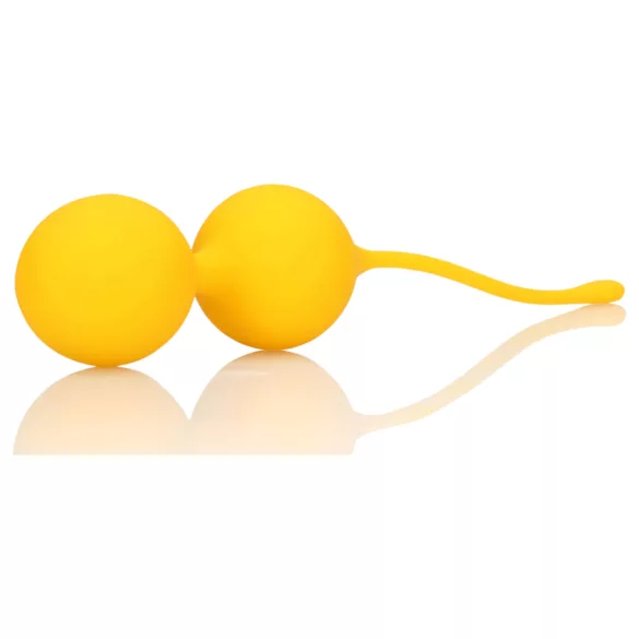 Loveline - boules de geisha silicone - 2 pièces - jaune