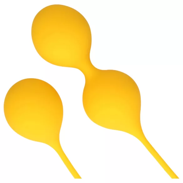 Loveline - boules de geisha silicone - 2 pièces - jaune