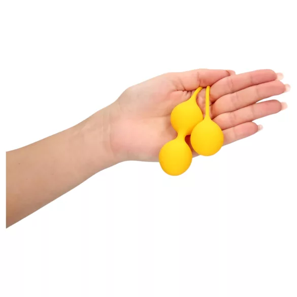 Loveline - boules de geisha silicone - 2 pièces - jaune