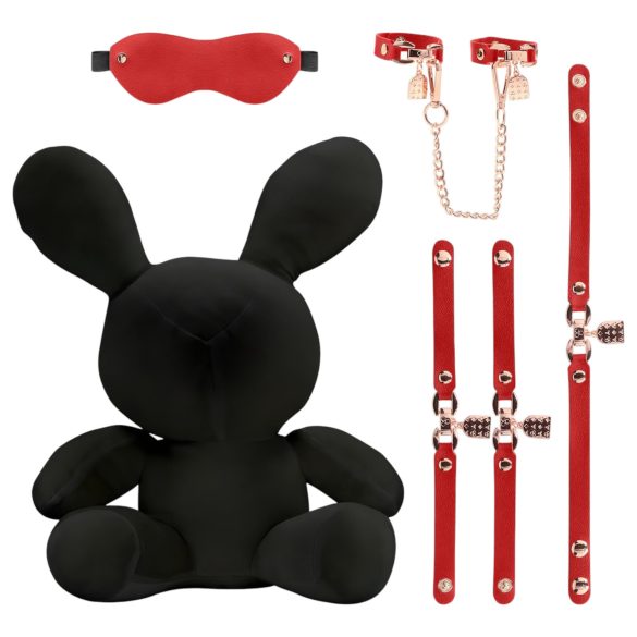 Bondage Rabbit - Masque lapin BDSM - cuir noir