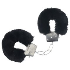 Ouch! - menottes en peluche (noires) Ouch! - menottes en peluche (noires)